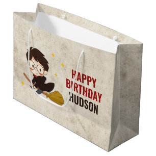 Grand Sac Cadeau HARRY POTTER™ Caractère Arc magique Anniversaire