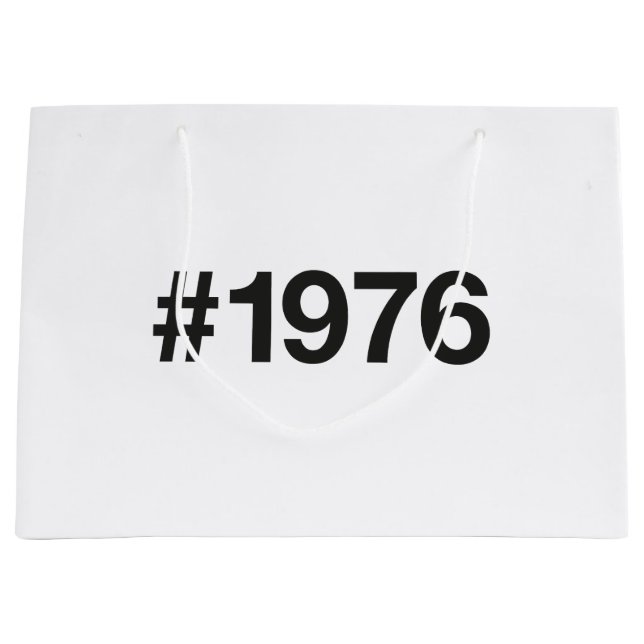 Grand Sac Cadeau Hashtag 1976 49 Anniversaire (Devant)