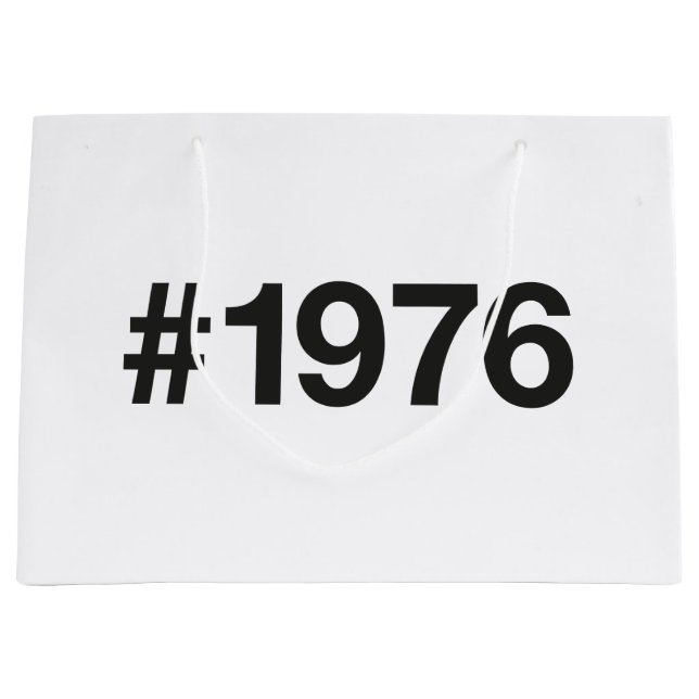 Grand Sac Cadeau Hashtag 1976 49 Anniversaire (Devant)