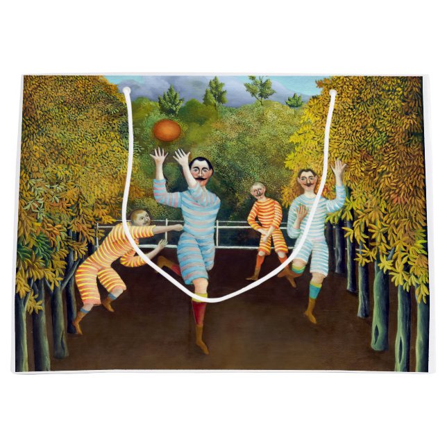 Grand Sac Cadeau Henri Rousseau - Les joueurs de football (Devant)