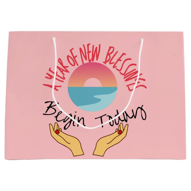 GRAND SAC CADEAU HEUREUSE NOUVELLE ANNÉE 2023 (Devant)