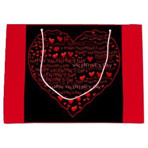 Grand Sac Cadeau Heureuse Sainte-Valentin