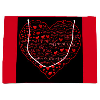 Grand Sac Cadeau Heureuse Sainte-Valentin