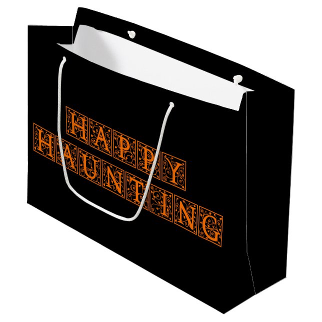 Grand Sac Cadeau Heureux (Devant Angle)