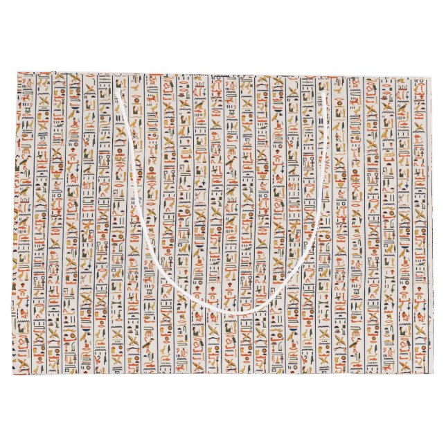 Grand Sac Cadeau hiéroglyphes de l'ancienne égypte motif histo (Dos)