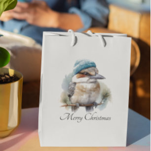 Grand Sac Cadeau Hiver Kookaburra voeux, personnalisé