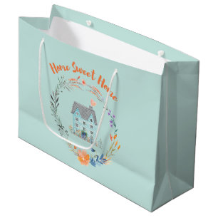 Grand Sac Cadeau Home Sweet Home Immobilier Félicitations Sur mesur