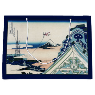 Grand Sac Cadeau Honganji Temple Vista du Mont Fuji Bois japonais