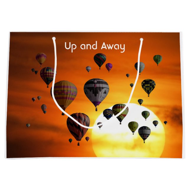Grand Sac Cadeau Hot air balloons (Devant)