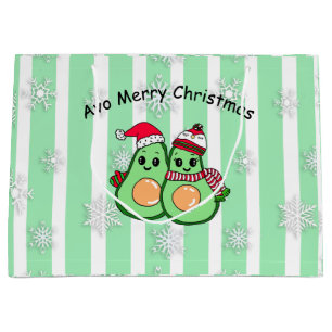 Grand Sac Cadeau Humour Avo Merry Christmas Funny Avocados