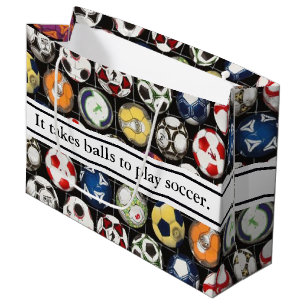 Grand Sac Cadeau Il faut des balles pour jouer au football