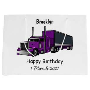 Grand Sac Cadeau Illustration de camion semi-remorque