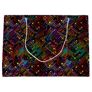 Grand Sac Cadeau Illustration de conception de carte de circuit