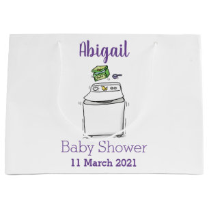 Grand Sac Cadeau Illustration de lave-linge mignonne