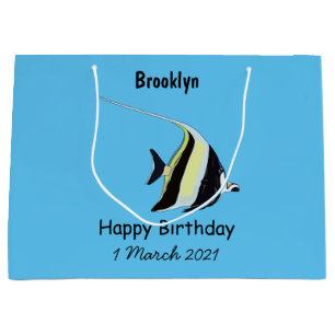 Grand Sac Cadeau illustration de poisson idole de Mozart de style c