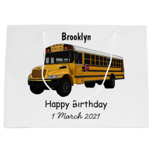 Grand Sac Cadeau Illustration d'un autobus scolaire