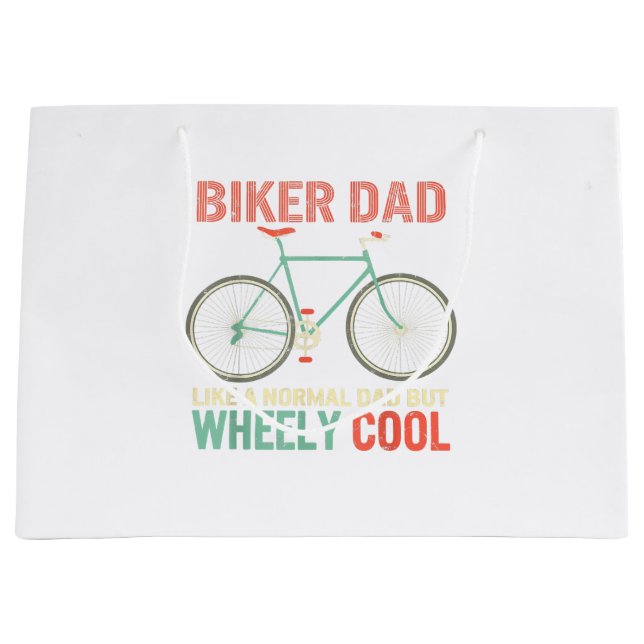 Grand Sac Cadeau I'm Biker Papa Fathers Day Wheely Cooler bicycle B (Devant)