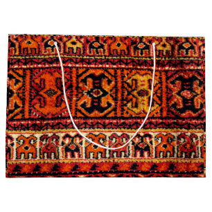 Grand Sac Cadeau Image d'un tapis vintage. Texture impressionnante