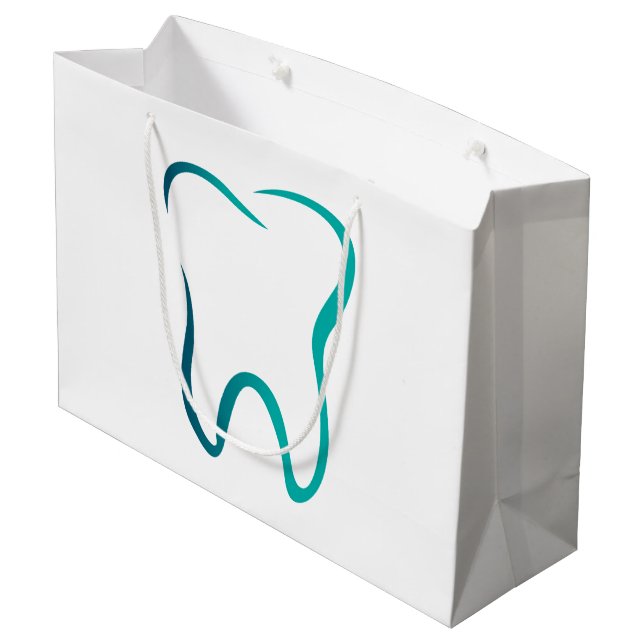 Grand Sac Cadeau Image médical de dentisterie dentaire (Dos Angle)