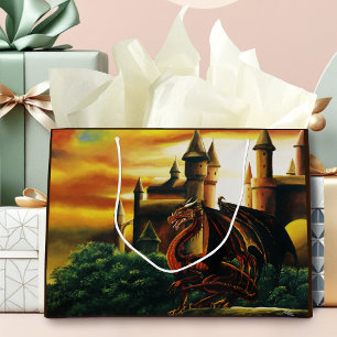 Grand Sac Cadeau Imaginaire du château de Red Dragon