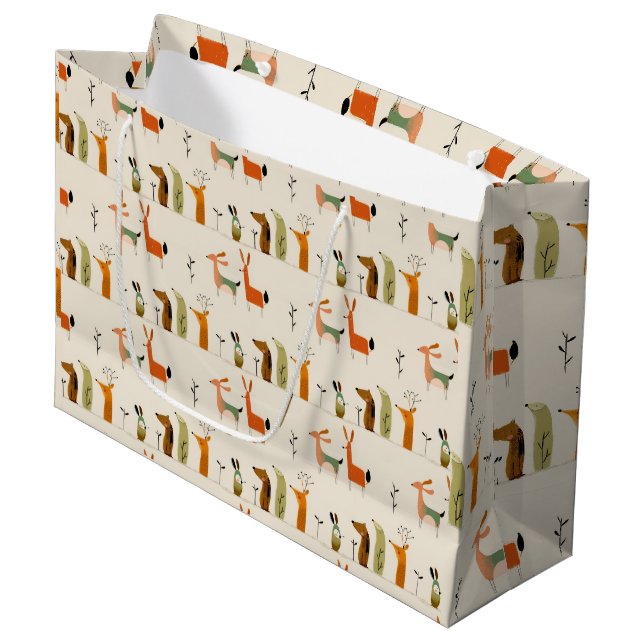 Grand Sac Cadeau Imaginaire forestier (Devant Angle)