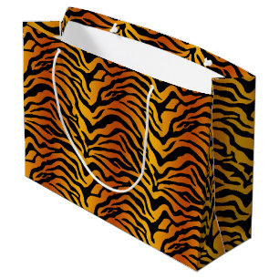 Grand Sac Cadeau Impression bande de tigre