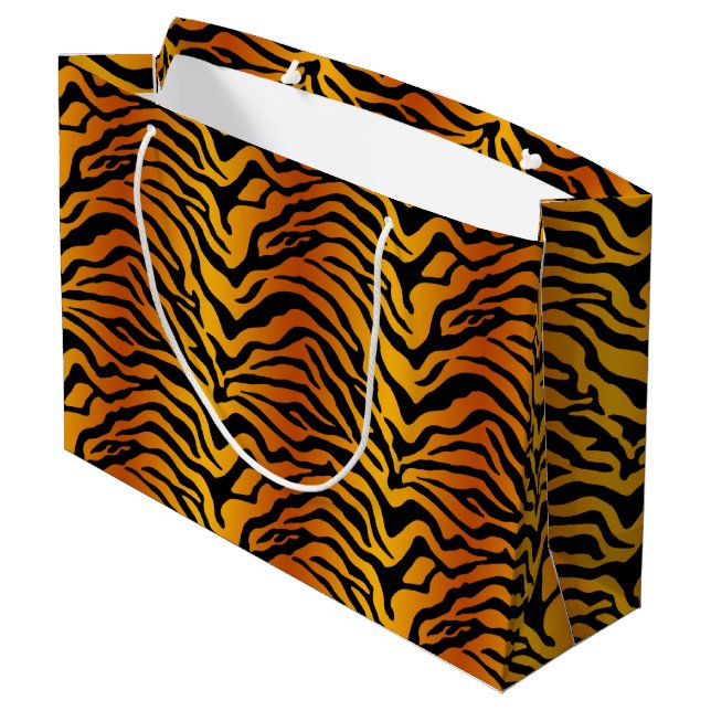Grand Sac Cadeau Impression bande de tigre (Dos Angle)