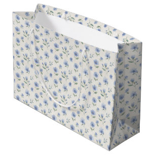 Grand Sac Cadeau Impression botanique de fleurs sauvages cottagecor