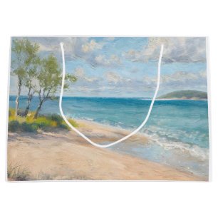 Grand Sac Cadeau Impression d'art de plage Fine Art Breeze Côtière