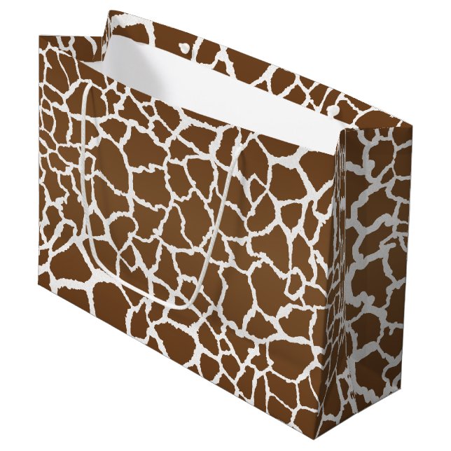 Grand Sac Cadeau Impression de girafe (Devant Angle)