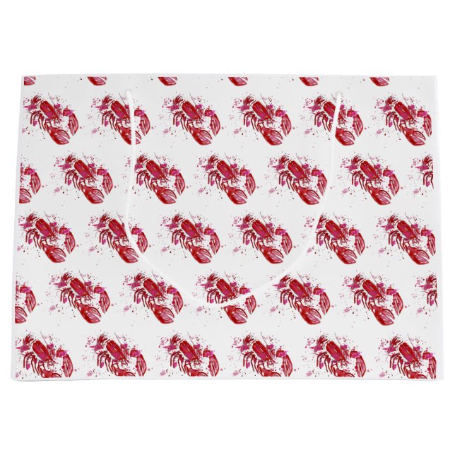 Grand Sac Cadeau Impression de homard (Devant)