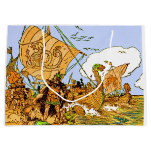 Grand Sac Cadeau Impression vikings
