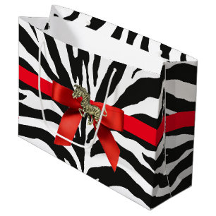 Grand Sac Cadeau Impression Zebra