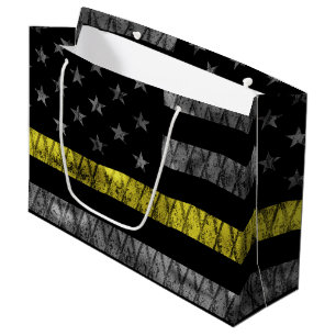 Grand Sac Cadeau Indicateur de ligne jaune mince du distributeur