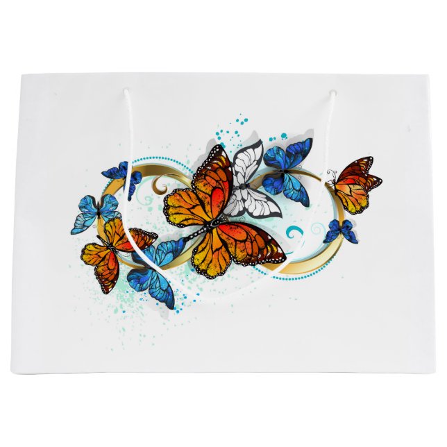 Grand Sac Cadeau Infinity of Monarch Butterflies (Devant)