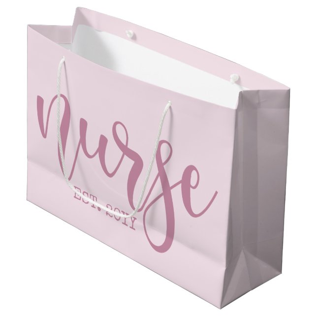 Grand Sac Cadeau Infirmière Est Année sur mesure Étudiante Infirmiè (Devant Angle)