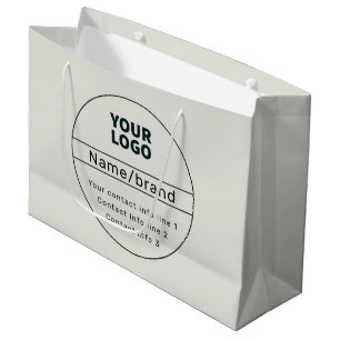 Grand Sac Cadeau Informations de contact d'entreprise ou de marque