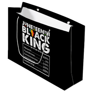 Grand Sac Cadeau Informations nutritionnelles Juneteenth Black King