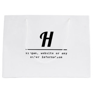 Grand Sac Cadeau Informations rétro-modernes sur un monogramme et u