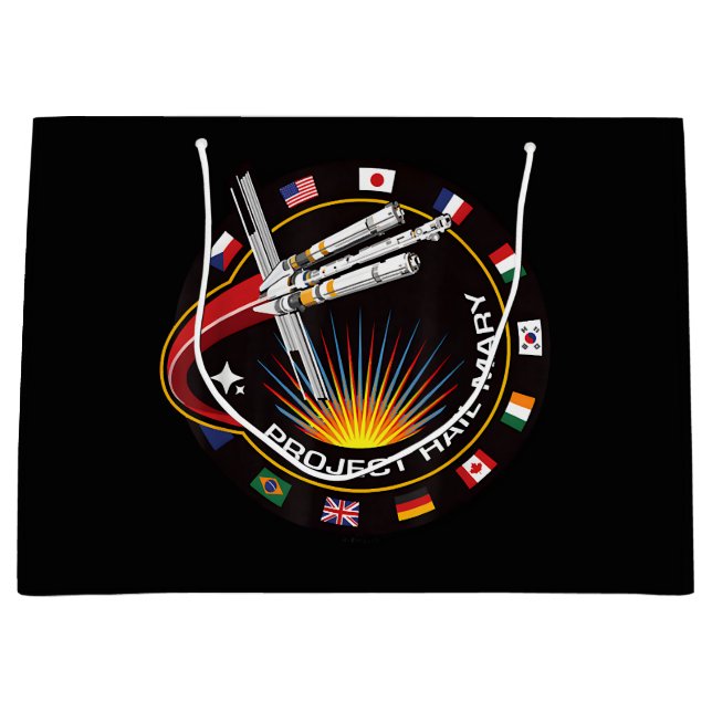 Grand Sac Cadeau Insigne de mission spatiale (Devant)
