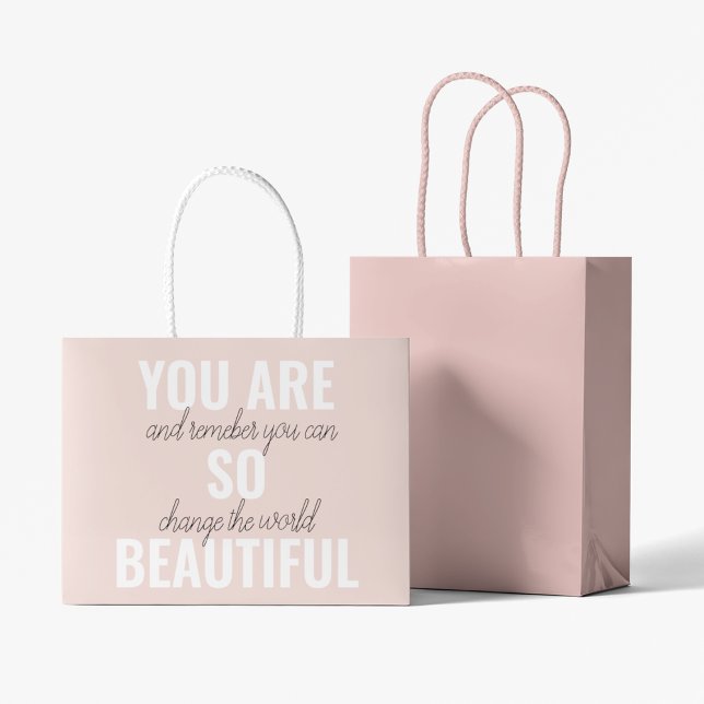 Grand Sac Cadeau Inspiration Vous Êtes Si Belle Citation Positive (Créateur téléchargé)