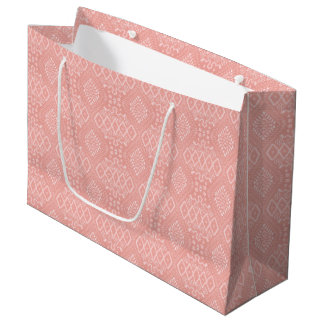 GRAND SAC CADEAU INTRICATER PASTEL PEACH MOTIFS