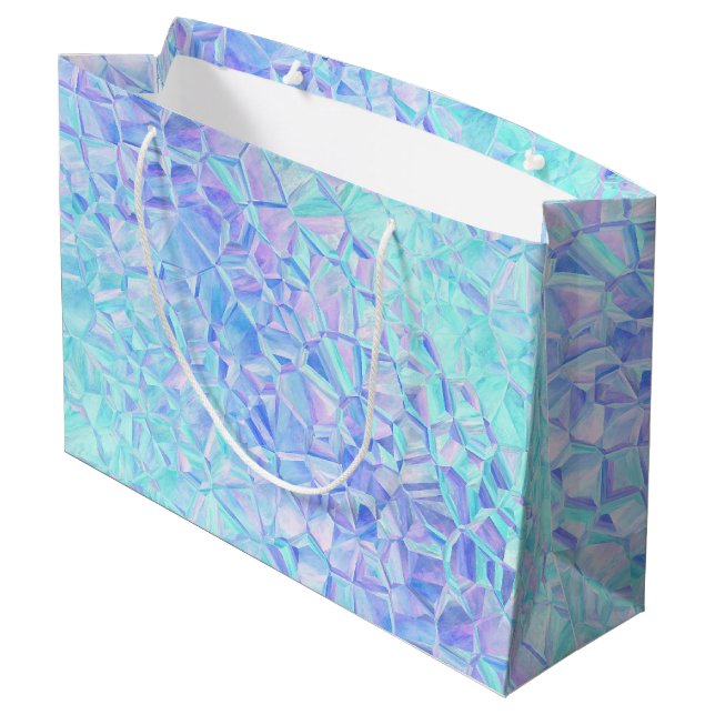 Grand Sac Cadeau iridescence glacée : (Dos Angle)