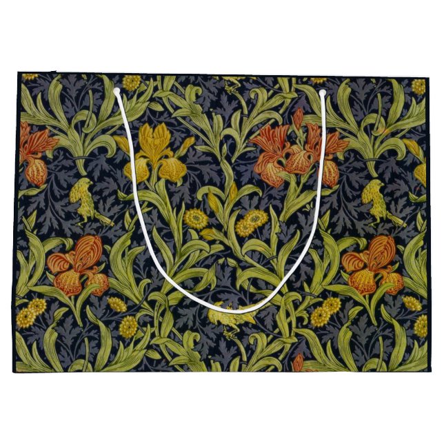 Grand Sac Cadeau Iris Motif (par William Morris) (Dos)