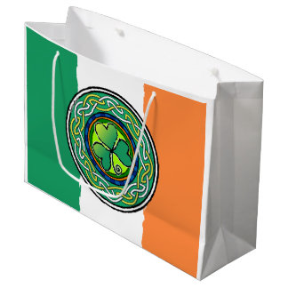 Grand Sac Cadeau Irish shamrock