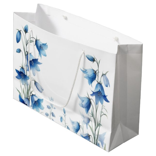 Grand Sac Cadeau Jacinthes élégantes Fleurs  (Devant Angle)