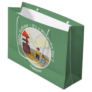 Grand Sac Cadeau Jack et Jill Mother Goose Articles de fête d'anniv