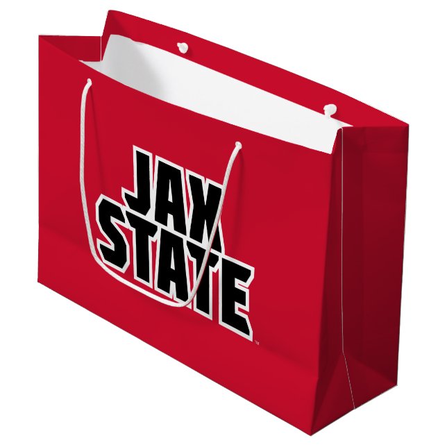 Grand Sac Cadeau Jacksonville State University JAX STATE Bold Text (Devant Angle)