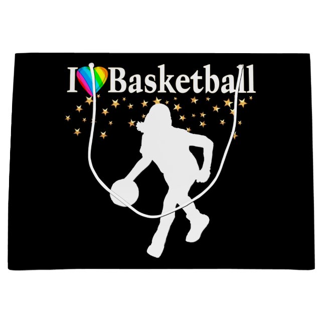 GRAND SAC CADEAU J'AIME LA CONCEPTION DE BASKETBALL (Devant)