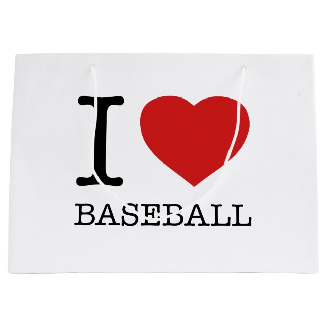 GRAND SAC CADEAU J'AIME LE BASEBALL (Devant)